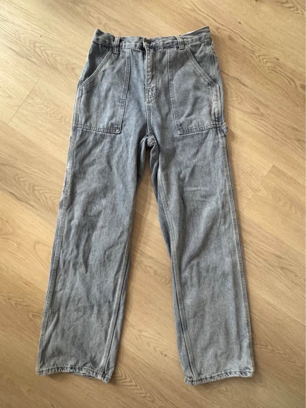 Simple Society High Rise Light Wash Rayon Ankle Carpenter Jeans Size 7/28
